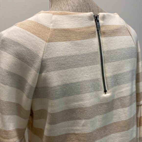 Maeve Helsa Metallic Striped Ruffle Sleeve top medium - Picture 10 of 13
